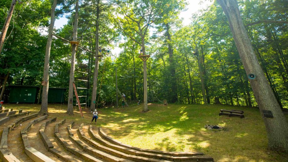 Camp Schodack outdoor amphitheater and high ropes course